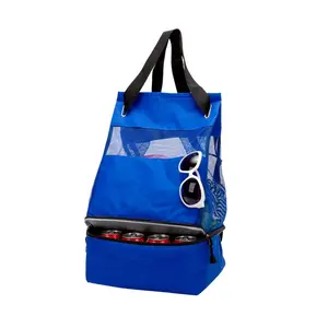 212 MAIN 2-Way Insulated Tote Backpack with Double Straps - Blue, Ice Retention, Mesh Panels, Outdoor Functional Bag, Ice Retention Cooler