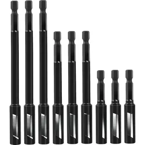 1/4" Extension Socket Drill Bit Holder, 60mm 100mm 150mm Long(2.36-6"), 9 count  Extension, Quick-Change Hex Shank Set