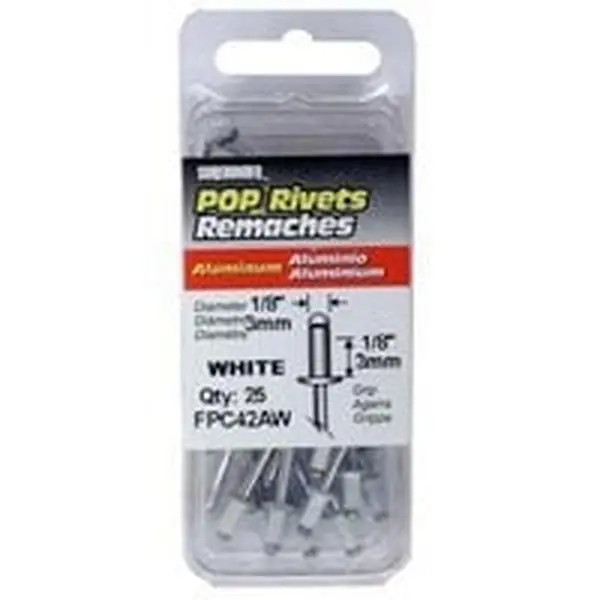 FPC FPC42AW Short Size Aluminum Flat-Head Blind Rivets, 0.12 in. Fasteners for Tools & Hardware Applications
