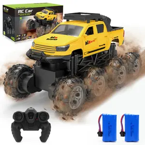 JJRC Q166 1:10 Multi-Terrain 8WD Off-Road Large Size RC Car with openable doors, vaccum tires, Strong Power allows 45° Climbing, Include 2 Batteries