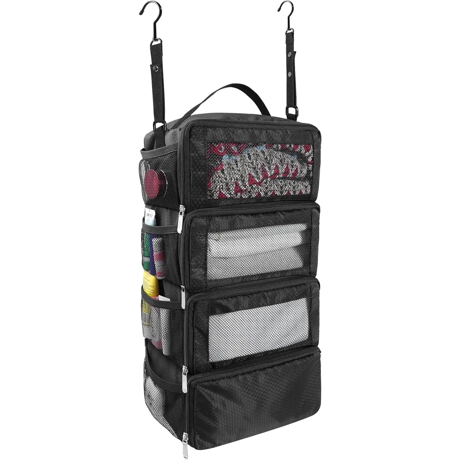 Suitcase Organizer, Travel Luggage Organizer Portable Hanging Travel Shelves Collapsible Hanging Packing Cubes for Carry on SuitcaseGift.