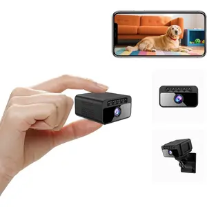 Wireless Indoor Surveillance Secret Camera, Smart AI Motion Detection/Night Vision For Home Security Small Nanny Cam (Black-4K)