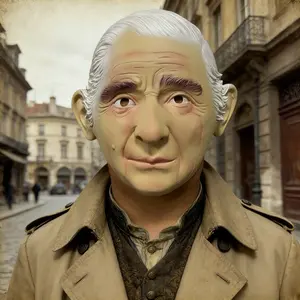 King Charles Iii Rubber Face Mask, Realistic Old Man Style, Full Head Costume Disguise for Adults, Halloween Masquerade Party, Fancy Dress