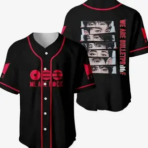 Full Print K-pop Boy Band Baseball Jersey Jersey, We Are Back Baseball Jersey Shirt, Print Baseball Jersey, Sport Jersey for Men and Women, Baseball Jersey Style