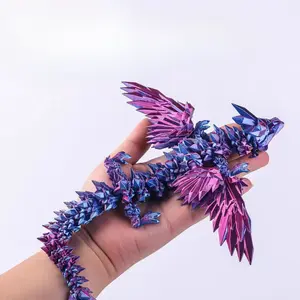 3D printed flying dragon toy with fully movable joints, creative seat decoration, children's toy for Children's Day