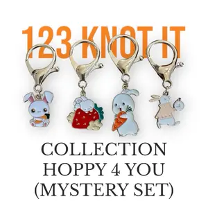 Hoppy 4 You set of 4 Large clasp stitch markers for crocheting