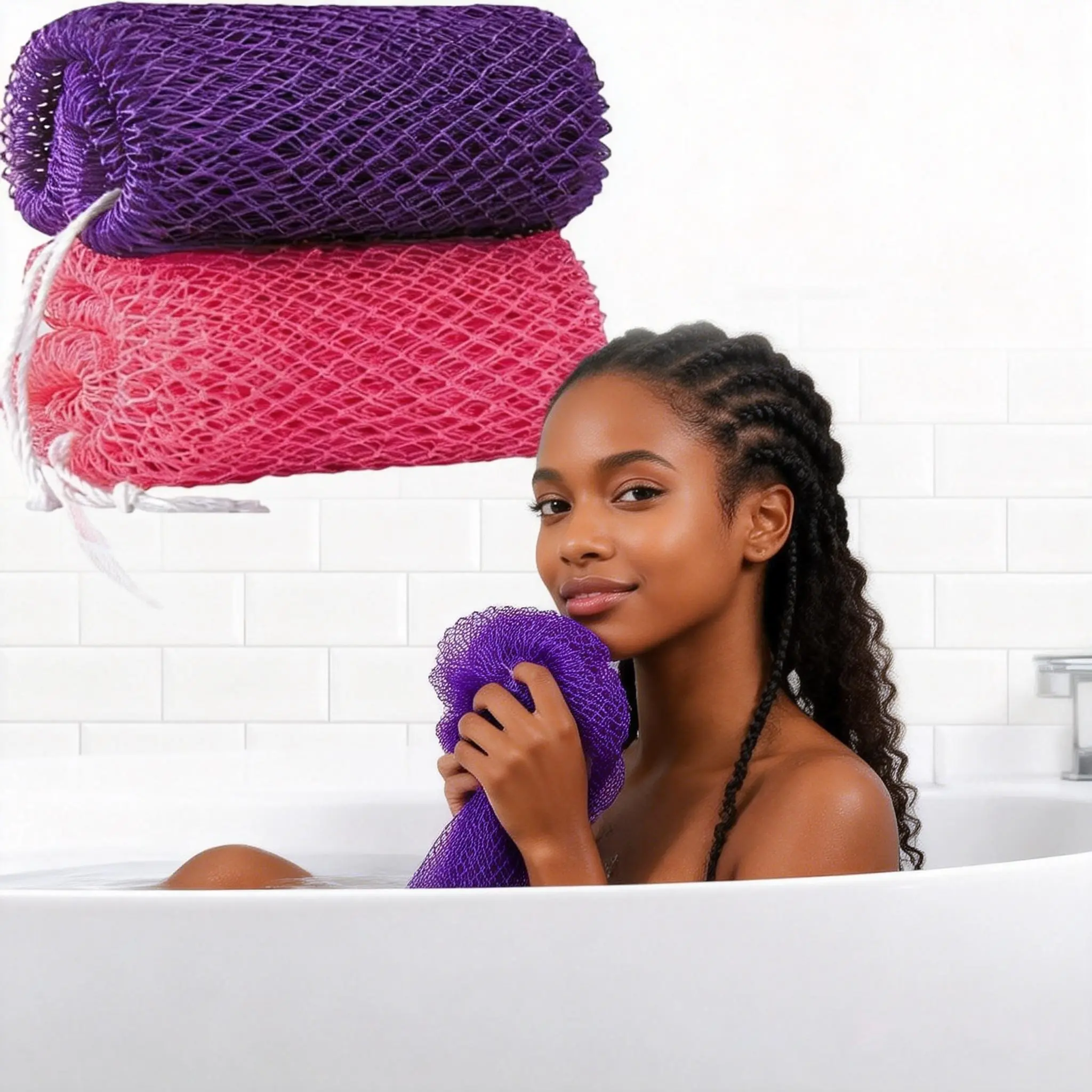 Authentic African Exfoliating Net Bath Sponge - TikTok Shop