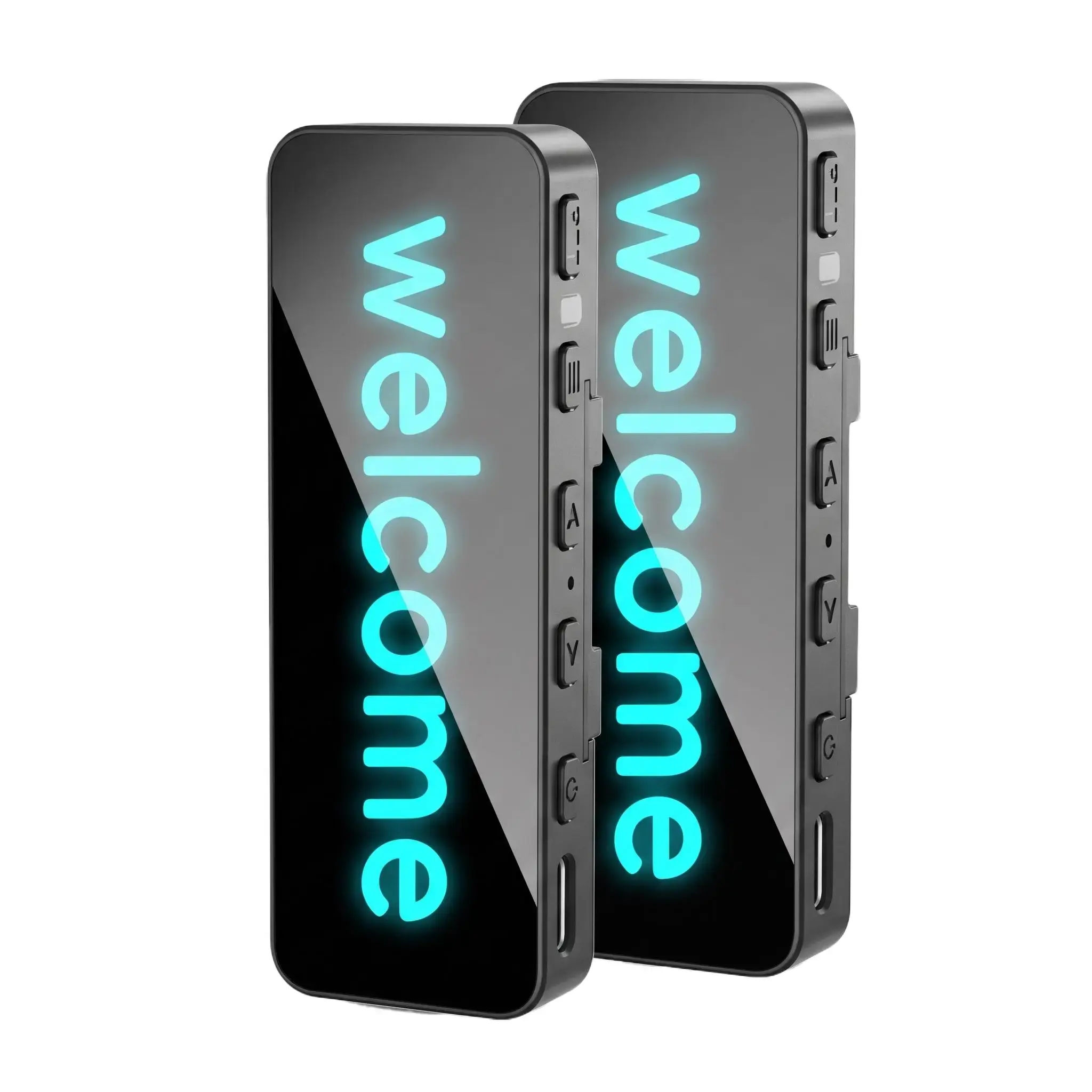 CoCoBug Mini Walkie Talkie - 2-Way Radio with Magnetic Fast Charging Base, HD Audio, 1-5km Range, Auto-Pairing, 7 RGB Lights, Custom Logo, Noise Cancellation, Long Battery Life for Restaurants, Warehouses