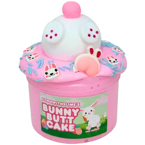 Bunny Butt Cake 8oz Slime DIY Clay x Thick & Glossy Slime Scented Jelly Donut