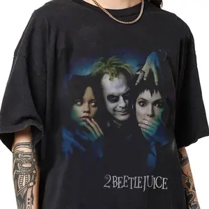 BeetleJuice 2 Graphic Tee for Comedy Horror Fans D6K