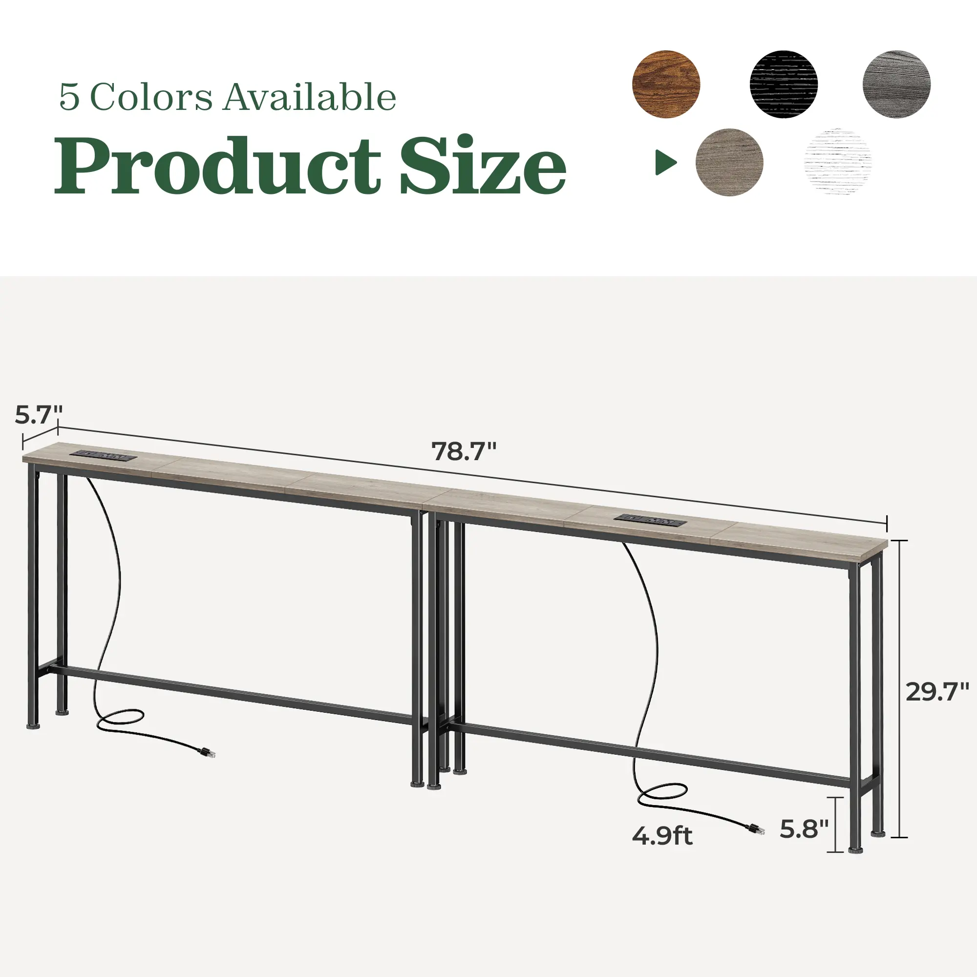 5.7 x 39.4 x 29.7, Oak, Set of 2