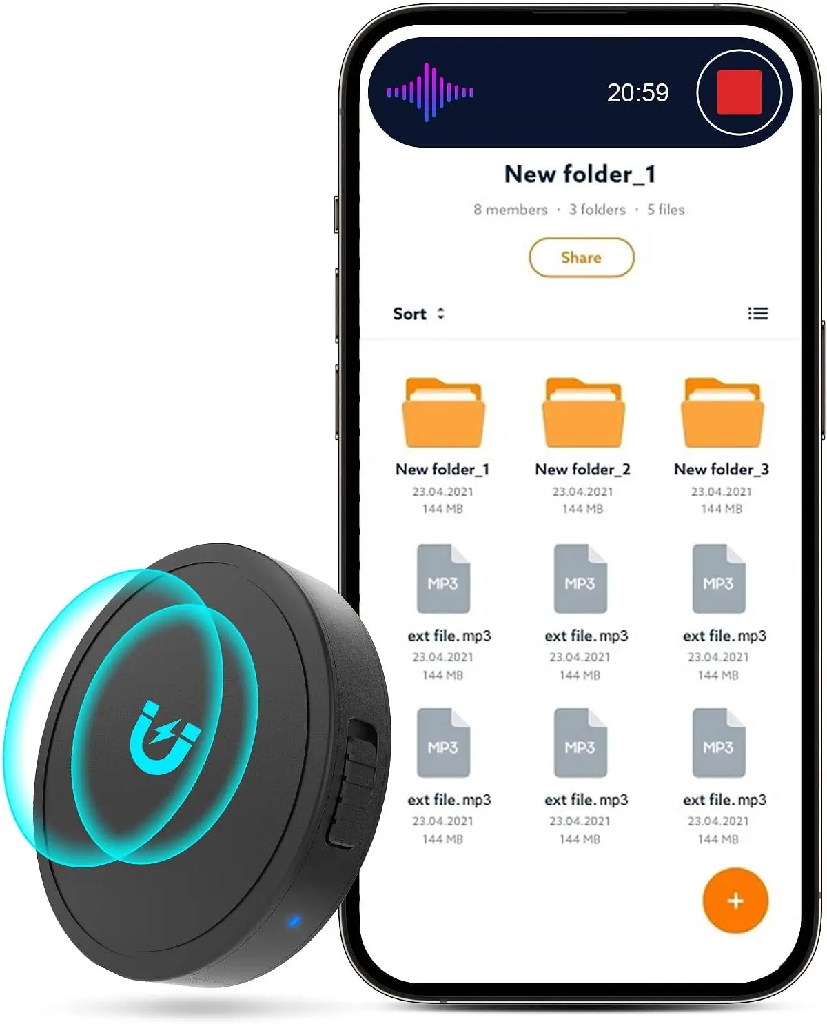 128G (1600 Hour)  Voice Activated Recorder -  Recording Device MP3 Records with 70 Hours  Time, USB-C Audio Recorder for Work, Lectures, Meetings, Interviews