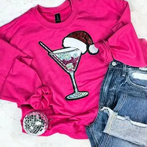 Martini Santa Sequin Patch