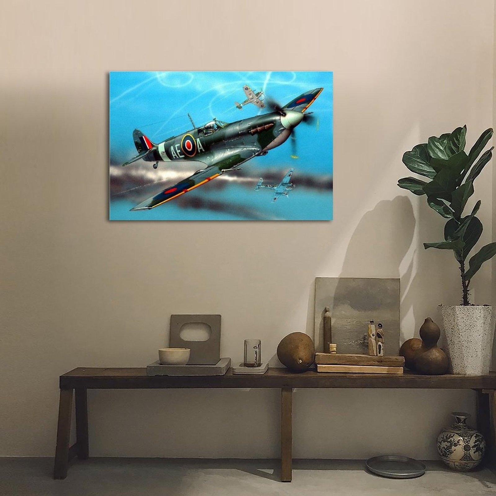 Military Fighter Poster Supermarine Spitfire Poster Decorative Painting Canvas Wall Art Picture Print Modern Family Bedroom Decor