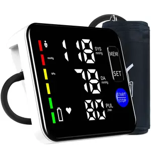 Blood Pressure Monitor Upper Arm Blood Pressure Monitors for Home Use Large Screen Rechargeable Bp Machine with 8.7"-16.5" Bp Cuff, 2x120 Memory, Voice Broadcast Bp Monitor(Black)