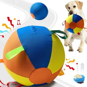 Herding Ball for Dogs Calming Ball with Cover Handle Inflatable Training Ball for Large Breeds Small Medium Dogs Active Play Exercise