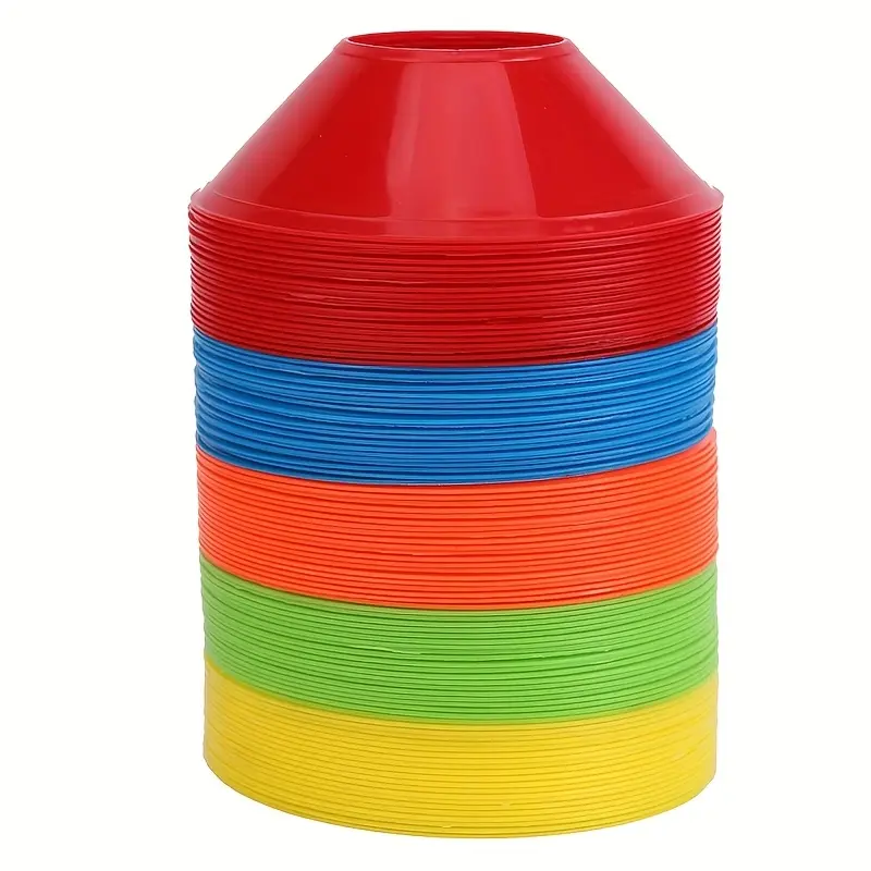 50pcs of Round Training Cones for Soccer, Used As Markers on The Field