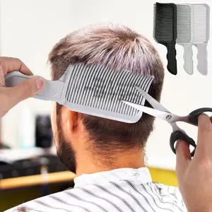 3pcs Curved Positioning Haircutting Comb, Precise Blending Edger for Men, Ergonomic Handle Grooming Tool, Barber-Style Finishing Accessory.