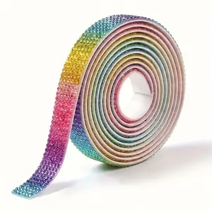 1 Roll Self-Adhesive Rhinestone Strip – 1 yard sparkling crystal sticker tape for DIY crafts and decoration Flower Rhinestone. Perfect for bracelets, earrings, phone décor, wedding parties, gift wrapping and car embellishment projects.