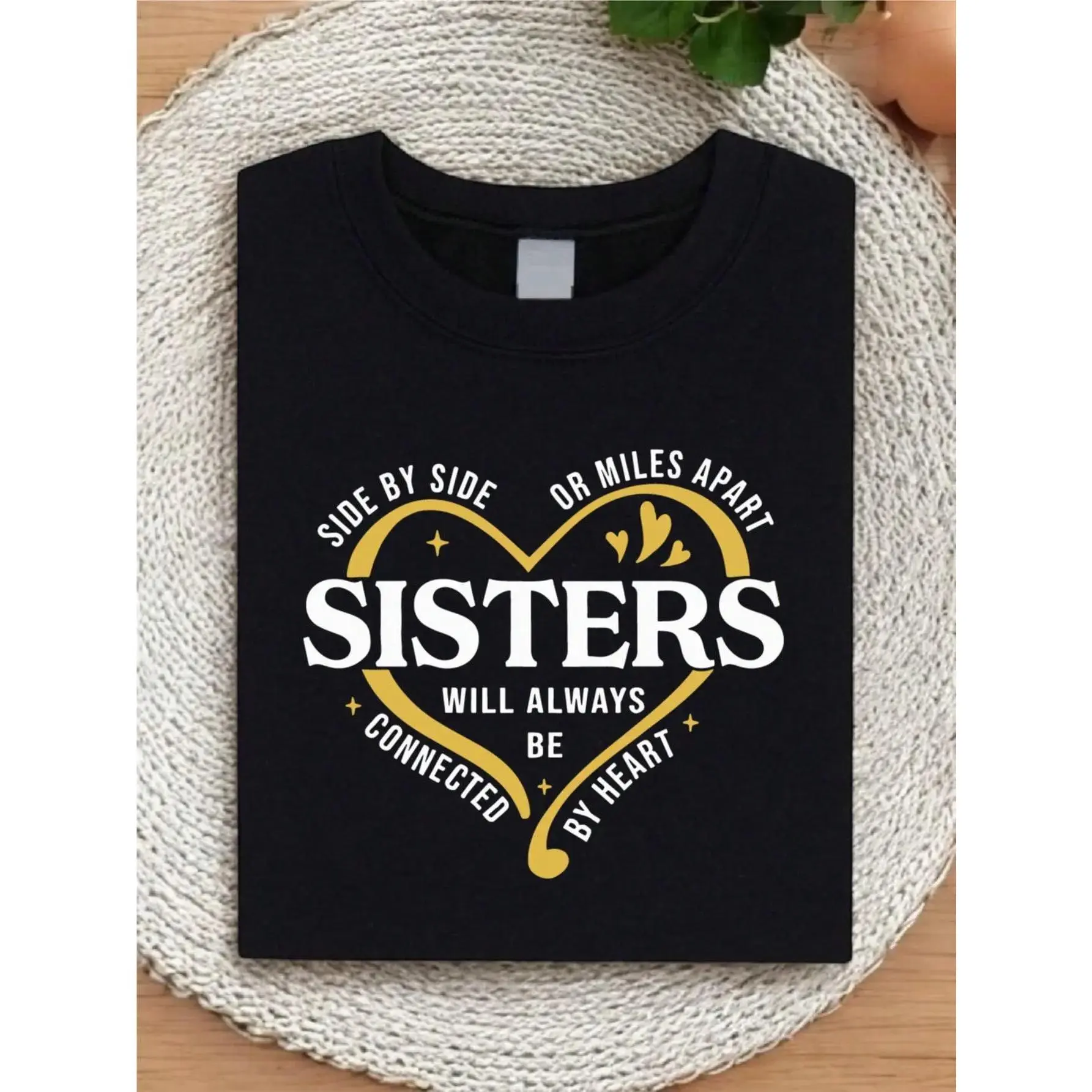 Side By Side Or Miles Apart Sisters T-Shirt, Sister Trip Shirt, Sister Vacation Matching Outfit, Weekend Trip Shirts For Sisters, Matching Sisters Shirt.