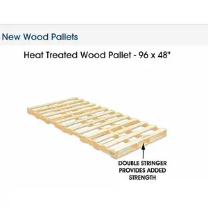 Heat Treated Wood Pallet - 96 x 48"