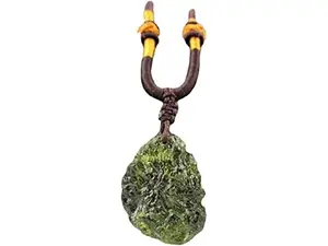 Moldavite Crystal Meteorite Tektite Necklace,Raw Moldavite Czech Meteorite,Irregular Shape,Green