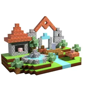 100 Magnetic Blocks Toy, Castle DIY Cube, Stem Sensory Playset, Perfect Gift for Kids Ages 3-10, Christmas & Birthday Present
