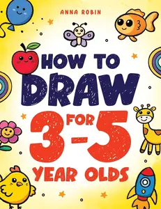 How to Draw for 3-5 Year Olds: Learn to Draw Cute Pets, Farm Animals and Other Magical Things Book for Kids Age 3+ -- Anna Robin - Paperback
