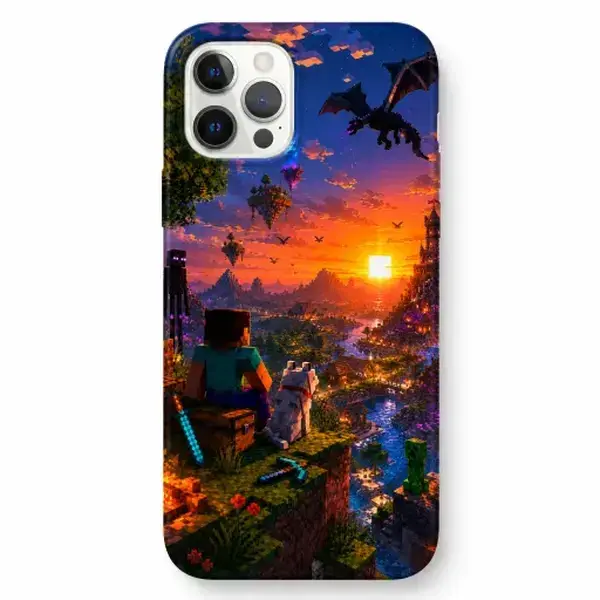 Creeper Green Pixel MagSafe Smartphone Case - Gamer Handheld Shell with Wireless Protection for iPhone 17, 17 Pro, 16, 15, 14, 13, 12, 11