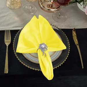Sample 20"x20" Scuba (Wrinkle-Free) (240 GSM) Napkins - Canary Yellow (1pc)