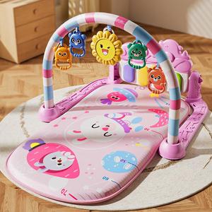 baby playgym mat, 1 set baby fitness activity crawling mat with hanging toys, educational music playgym mat, perfect holiday & birthday gift, sensory play table