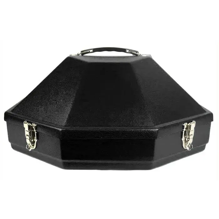 Cowboy Hat Travel Case Hard Plastic in Dark Color with Secure Closure and Comfortable Handle for Safe Storage