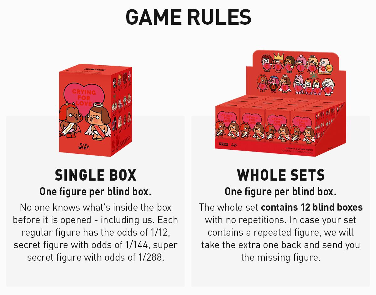 POP MART CRYBABY Crying For Love Series Figures Blind Box, Collectible Toys