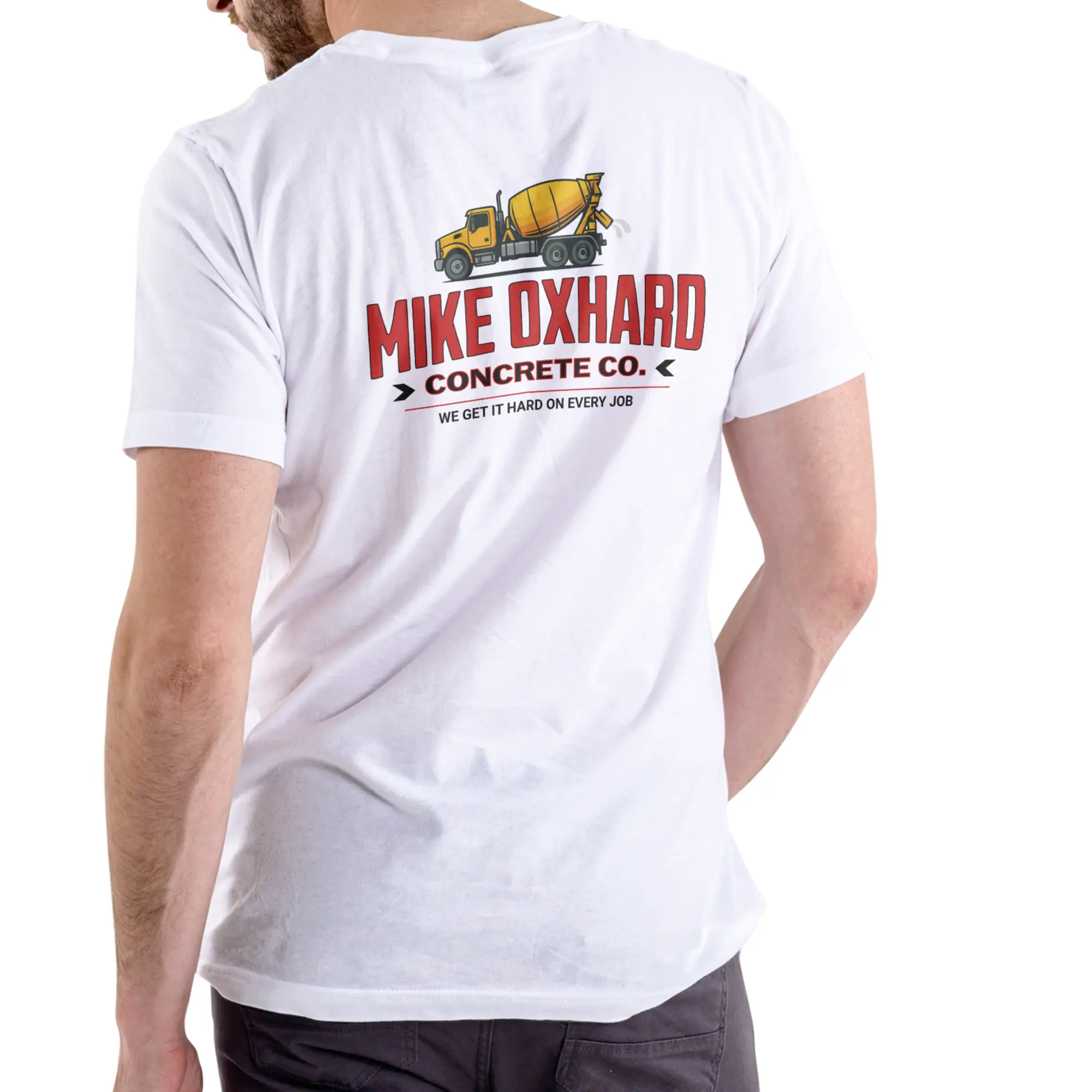Men's Mike Oxhard Concrete Company Funny T-Shirt, Short-Sleeve Round Neck Casual Pure Cotton Unisex Top, Comfortable Menswear Clothes, Pure Cotton T-Shirts, Shortsleeve, Tshirt