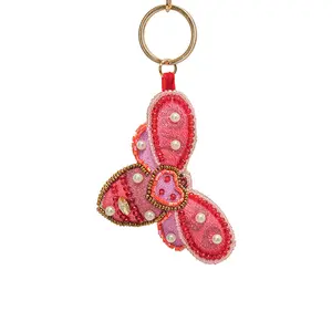 Bee Beaded Charm Keychain