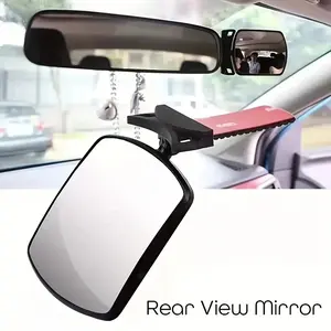 Car Rearview Mirror, In-Car Safety Observation Rear Seat Reversing Mirror, Rear Automatic Auxiliary Observation, Rotatable Monitoring Rearview Mirror, Used for Car Interior, Parking Assistance Tool, Blind Spot Monitoring, Adjustable Display