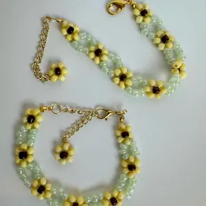 Sunflower Beaded Bracelet