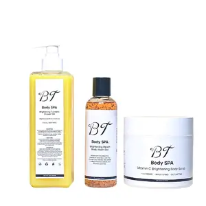 BT Body Spa Glow Body Wash & Vitamin C Scrub Set – Turmeric & Peach