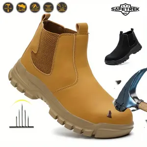 Men's Steel Toe Work Boots – Durable, Slip-Resistant Safety Shoes, Waterproof & Comfortable for Outdoor Work & Casual Wear