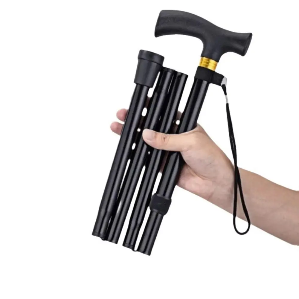 Walking Cane, Folding Cane for Man & Women, Portable Lightweight | 5-Level Adjustable Height, Collapsible Cane for Seniors Balancing Mobility Aid