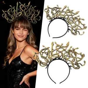Women Medusa Headpiece, Greek Mythology Cosplay Girl Headwear Costume Accessory, Ancient Greek Myth Snake Shape Design Headdress, Carnival Costume Party Prop