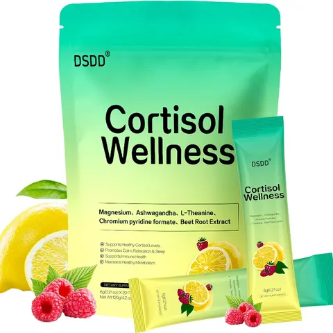 DSDD Supercalming Vitamin Brain Health Supplement Powder - Adaptogen Nootropic, Daily Magnesium Supplement (Magnesium Glycinate), Hormone & Cortisol Balancer, Ashwagandha, Beet Root Extract, Sugar-Free, Prop 65 Safe, 20 Packets