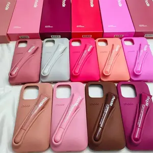 Rhode Silicone Phone Case with Full Box and Lip Gloss for iPhone 11 12 13 14 15 16 17 Pro Max