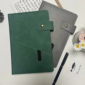 A5 Leather Personalized Hard Cover Notebook, Includes 1 Pen, 200 Pages Thick Wire Bound Paper, Ideal for School, Travel, Business