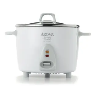 AROMA 14-Cup (Cooked) / 3Qt. Select Stainless Rice & Grain Cooker, White, New, ARC-757-1SG