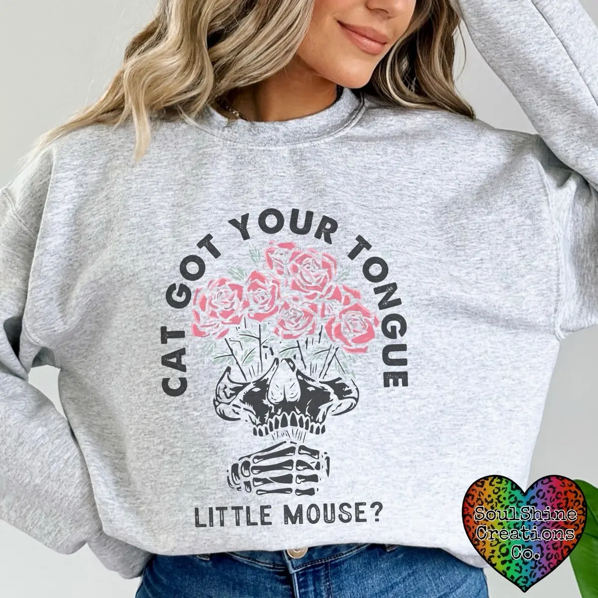 Cat got your tongue little mouse Sweatshirt Bookish Sweater