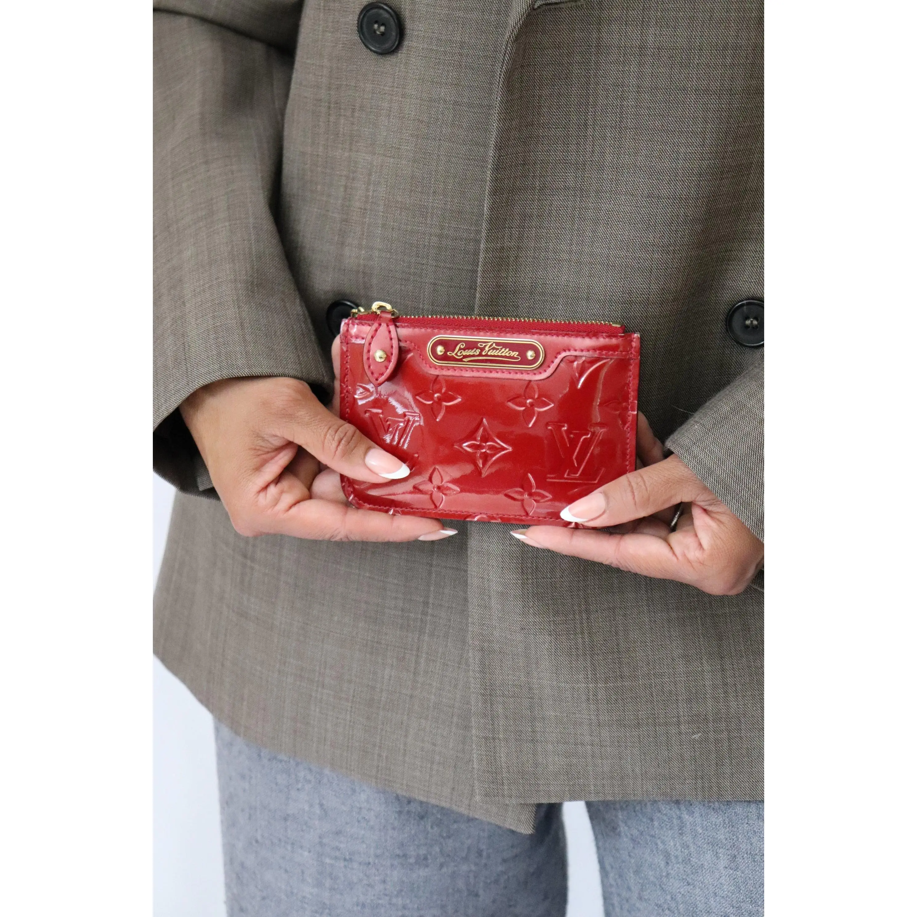 Pre-owned Louis Vuitton vernis Bag Accessories coin pouch