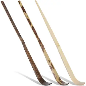 3 count Matcha Spoon,  Matcha Scoop  Chashaku Hooked  Leaf Sticks  Whisk Scooping Spoon for Traditional --Ceremony Spices Condiments Coffee