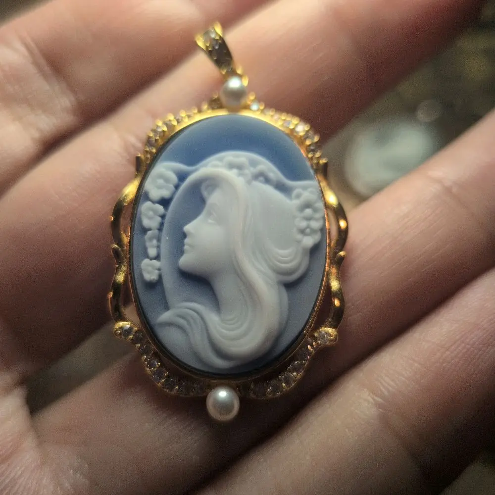 Magdelene Blue Ornate Golden