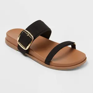 Women's Tyler Slide Sandals - Universal Thread Black 6